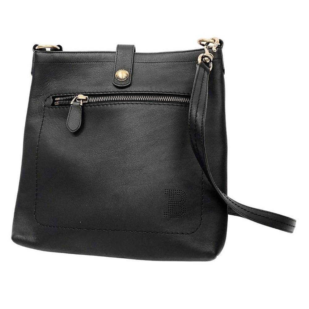 BALLY Bally Leather Shoulder Bag, Black, Men's